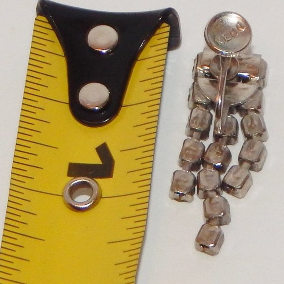 Vintage Little Nemo Screw Back Rhinestone Dangle Earrings - Picture 5 of 5
